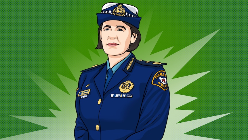 Illustration of Donna Adams in police uniform