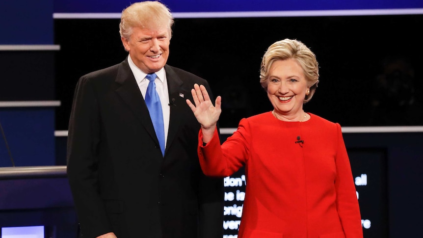 Donald Trump and Hillary Clinton at first presidential debate
