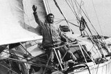 1968 Sunday Times Golden Globe winner Robin Knox-Johnston aboard Suhaili