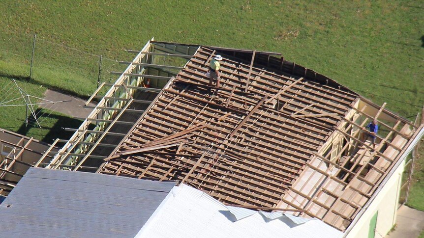 Damage to houses from Cyclone Marcia