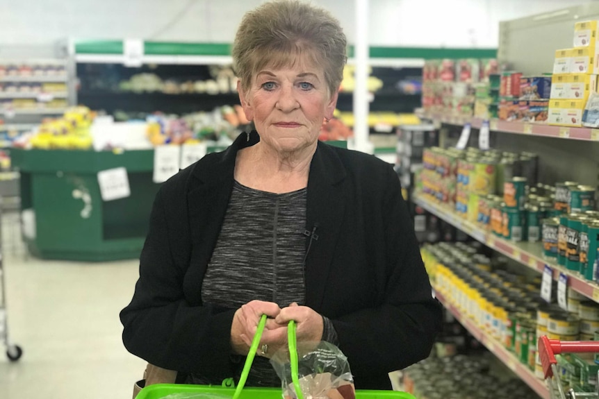 Pensioner Maree Morgan in a supermarket for 2019 Federal Election You Ask, We Answer