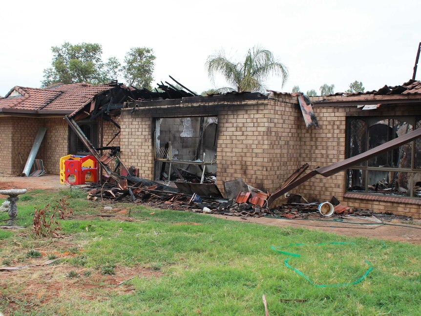Fire destroyed the house