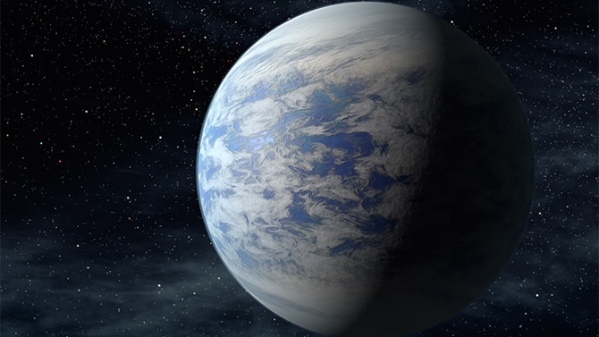 Artist's impression of the super-Earth Kepler-69c