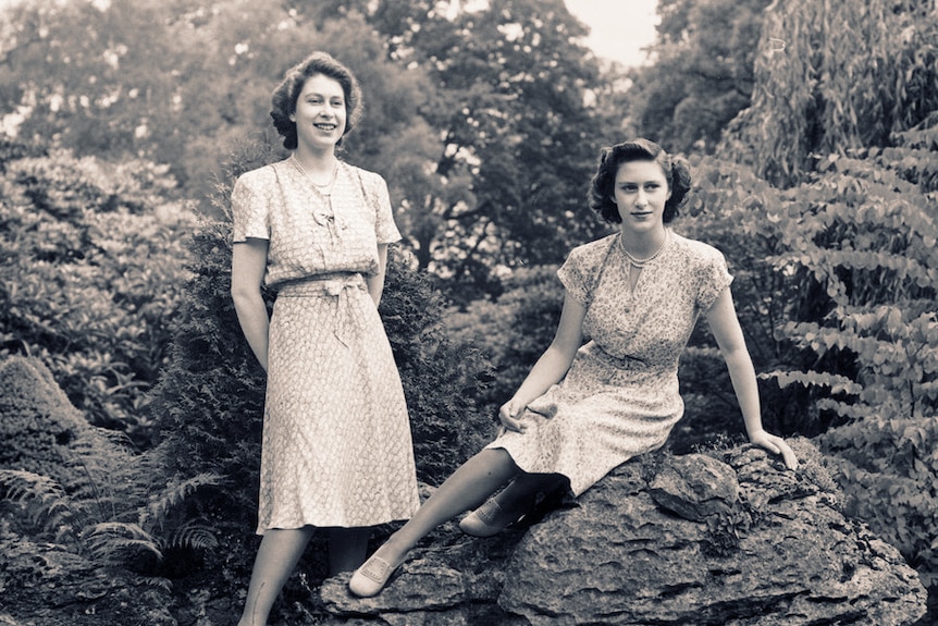 Princesses Elizabeth and Margaret pictured as young women.