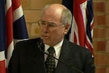 John Howard speaking at the Canberra memorial service for the London bombing victims