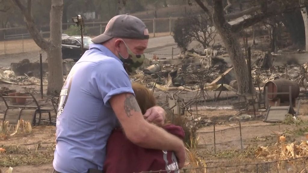 Wildfire evacuees in California Wine Country return to their burned ...