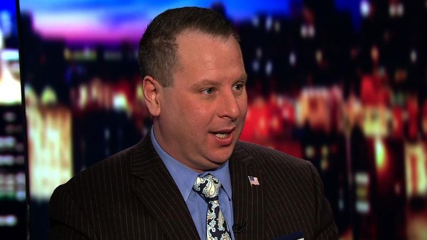 Screenshot of Sam Nunberg speaking during an interview in the CNN studio.