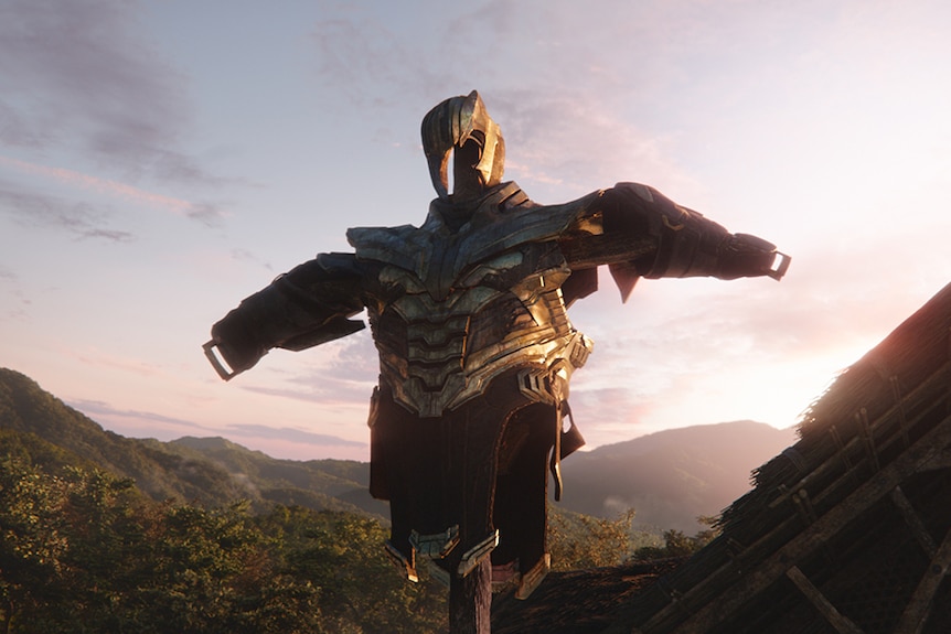 Thanos armour scarecrow in Avengers: Endgame
