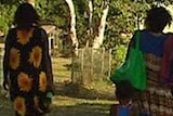Indigenous women and child in a remote NT community.