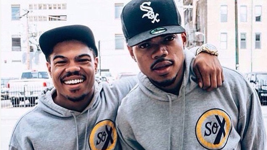 Taylor Bennett with his brother Chancellor Bennett aka Chance The Rapper