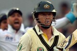 Chris Rogers is dismissed on day one of the first Ashes Test