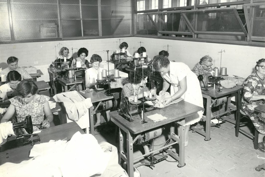 Bedford textile department in 1964