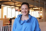 Cate Campbell smiles while at ABC Radio Brisbane.