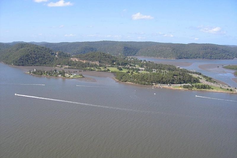 Peat Island as seen from the cliff tops in Muogamarra Nature Reserve