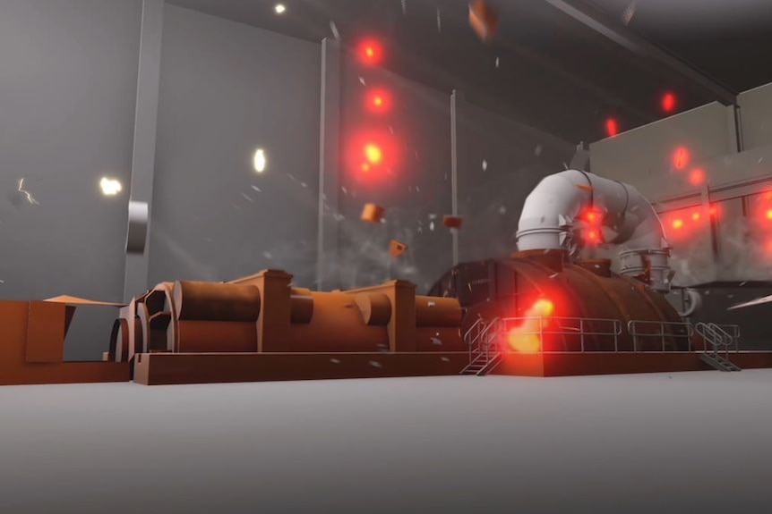 An animation shows how the explosion happened.