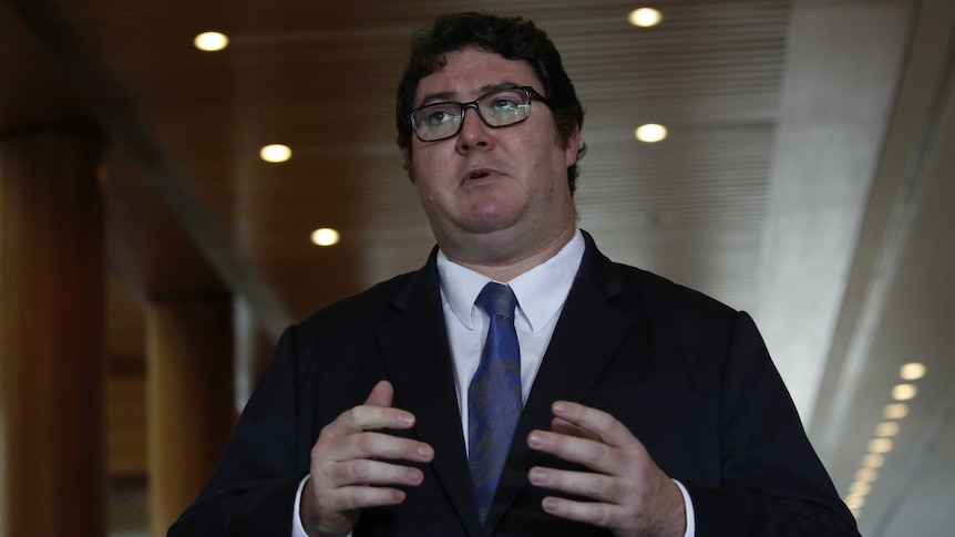 George Christensen speaks to the media.