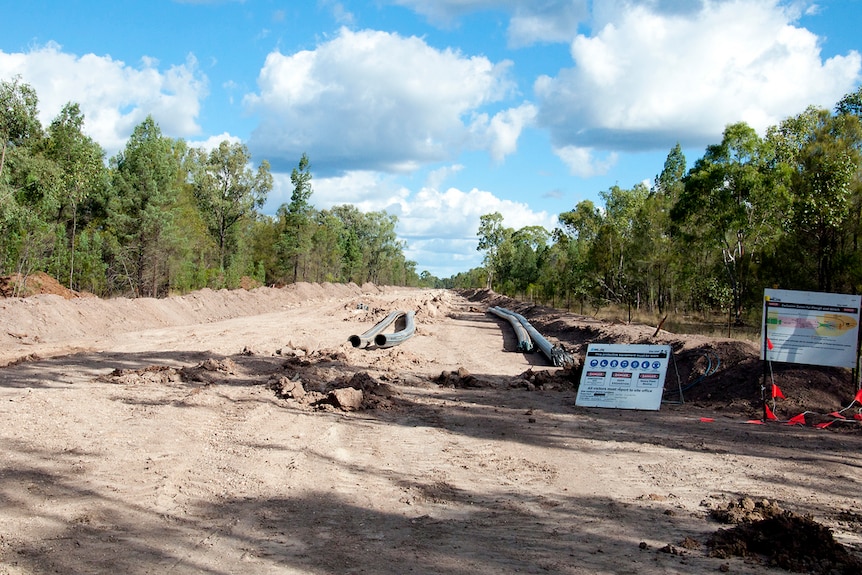 A CSG construction site in rural Queensland