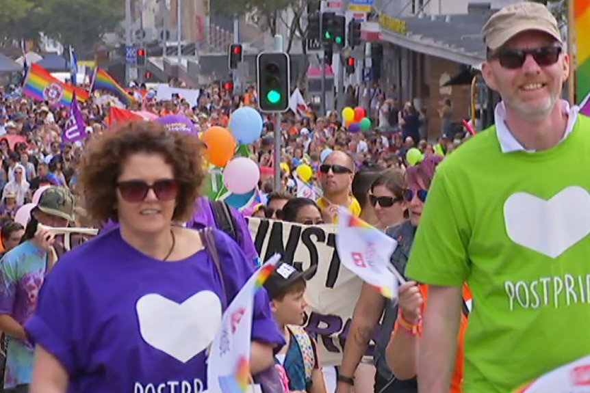 Thousands marching in Brisbane pride rally