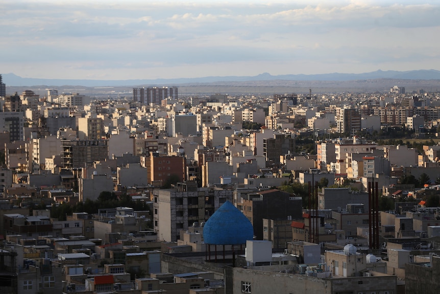 A view of the city of Qom in Iran.