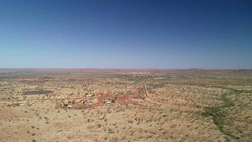 A landscape aerial shot of Halls Creek