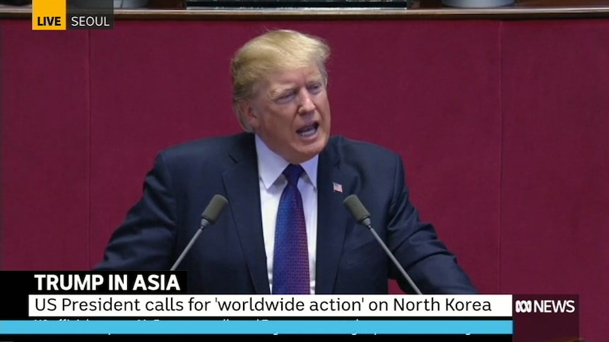 Donald Trump warns North Korea 'do not try us'.