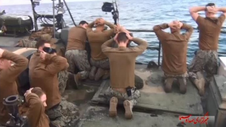 US soldiers in Iranian waters.