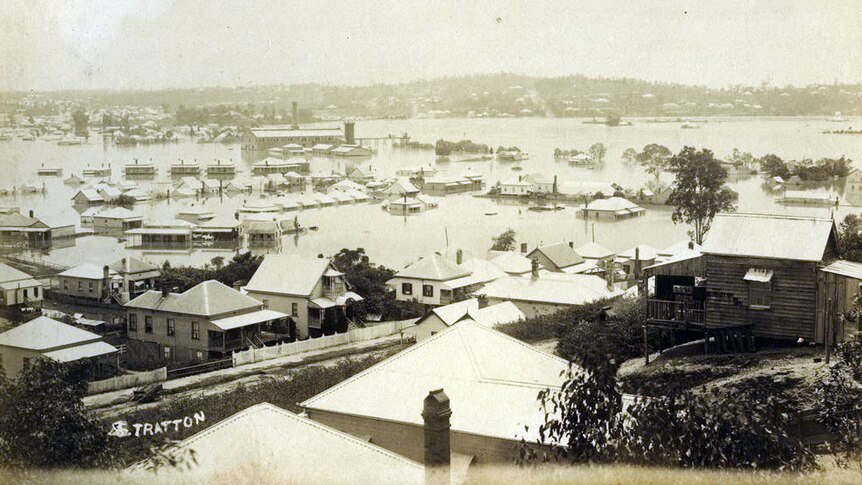 Newstead, Brisbane, inundated with 1893 floodwaters