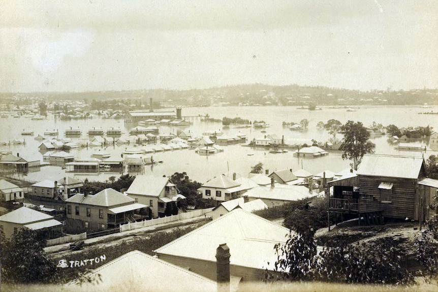 Newstead, Brisbane, inundated with 1893 floodwaters