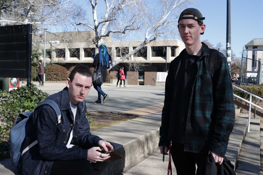 The two students in Union Court.