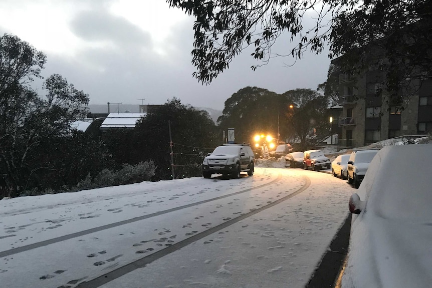 snow on road