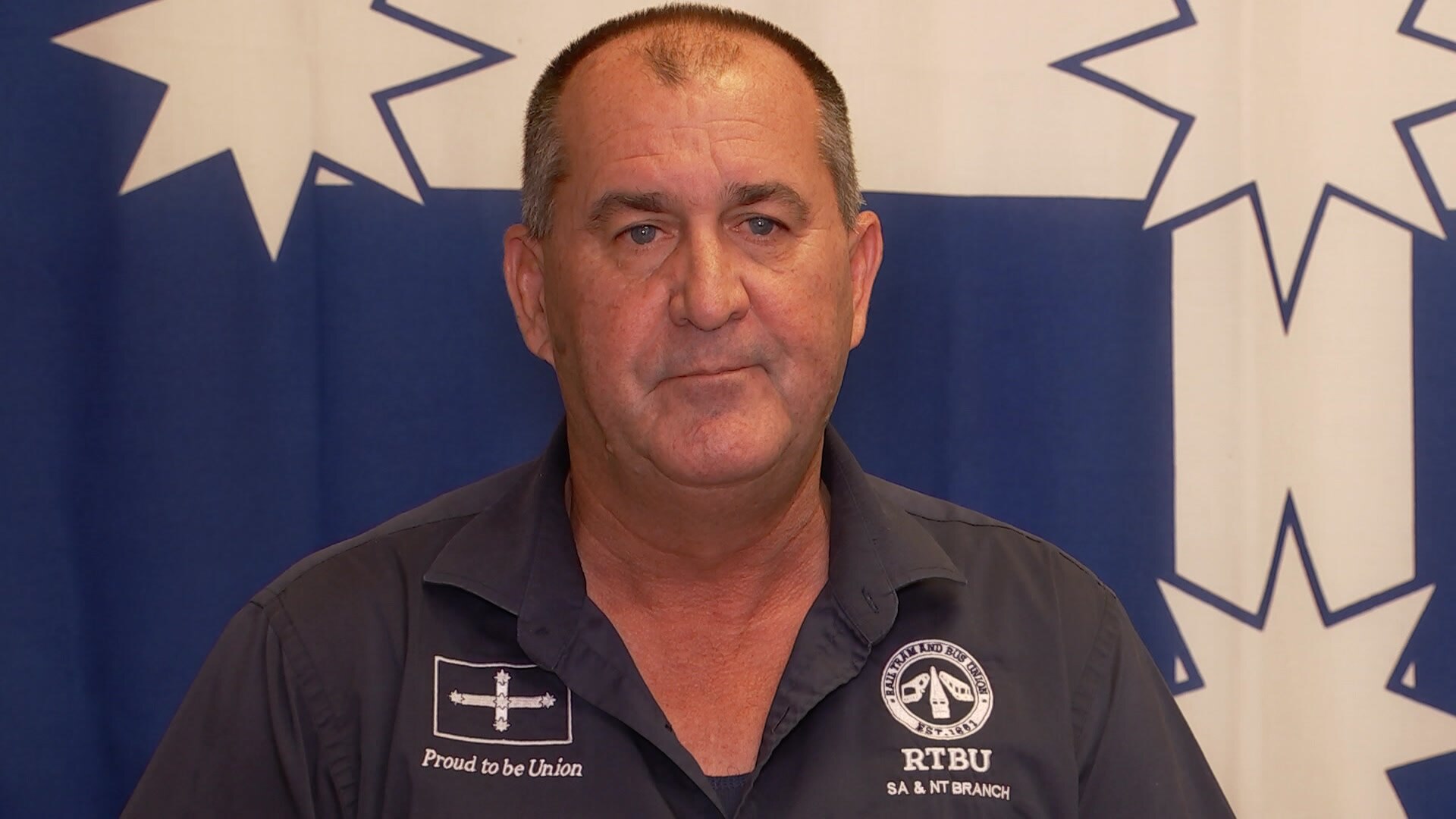 Man looking at camera. 