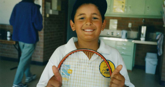 Nick Kyrgios aged seven
