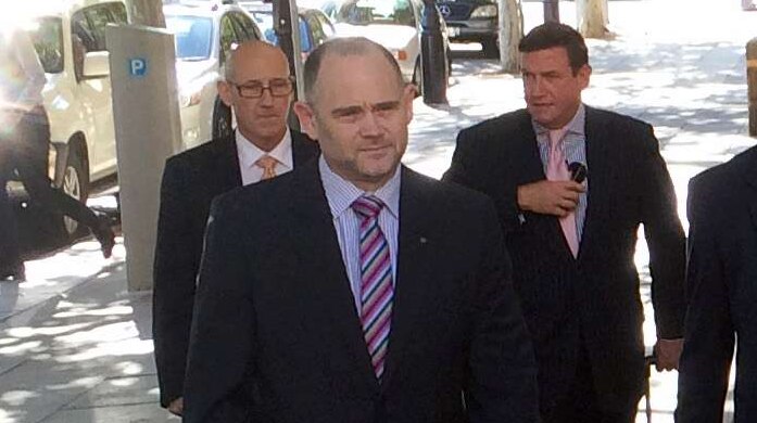 Former head of Families SA David Waterford enters the Child Protection Systems Royal Commission.