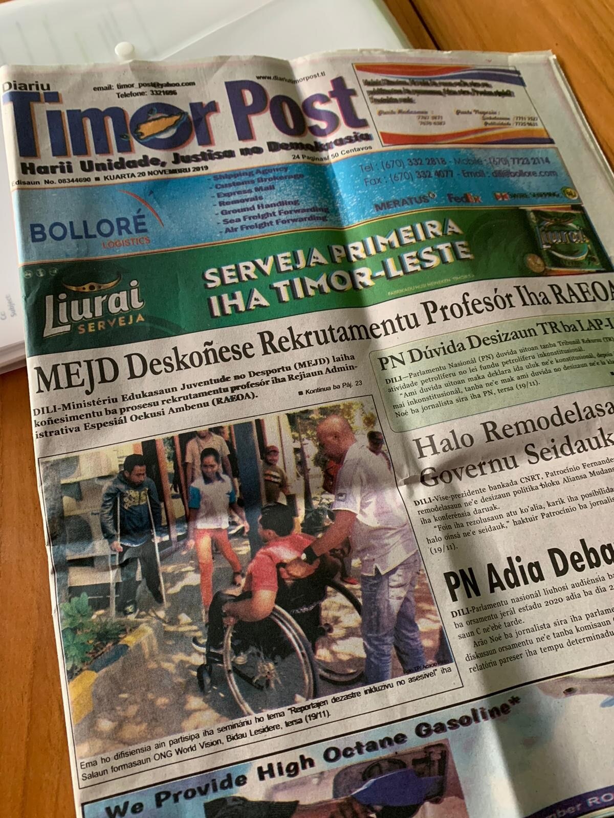 Disability awareness raised in Timor-Leste disaster reporting - ABC