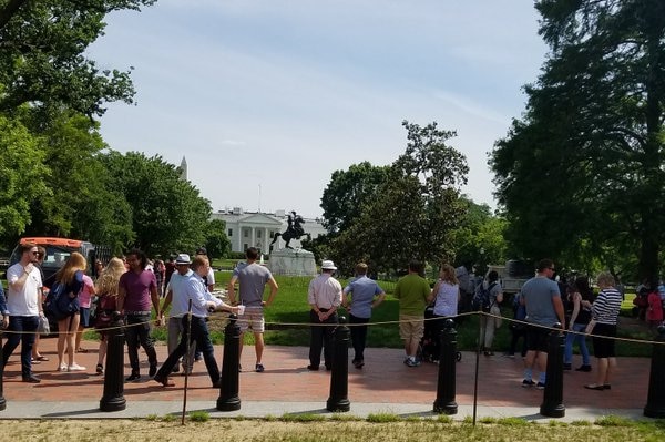 People in Lafayette Park after shooting