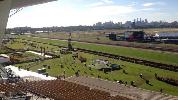 The calm before the storm on Melbourne Cup day