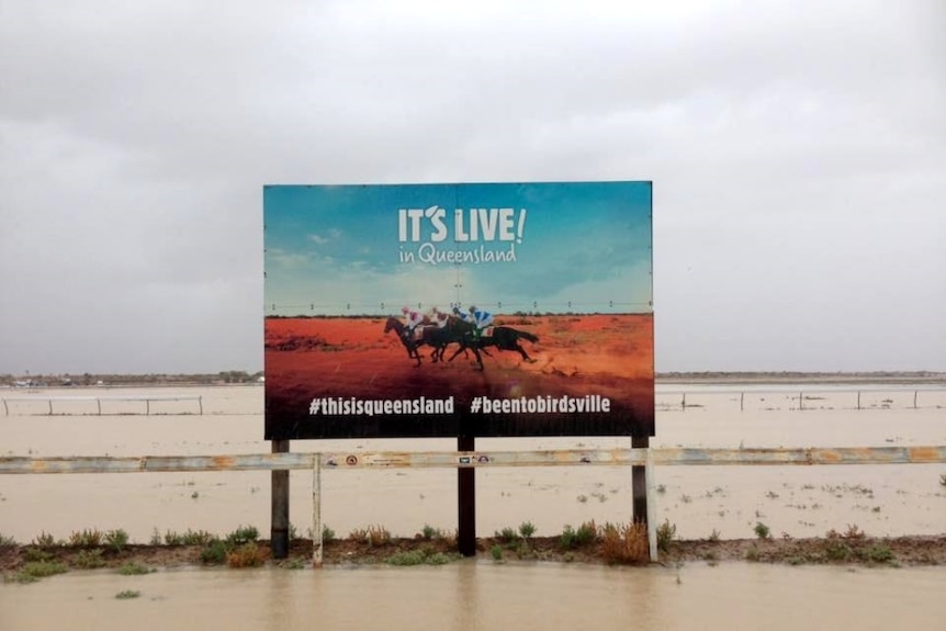 A very wet Birdsville Racetrack