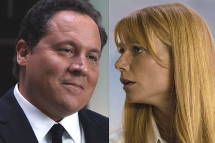 A composite image of Happy Hogan and Pepper Potts.