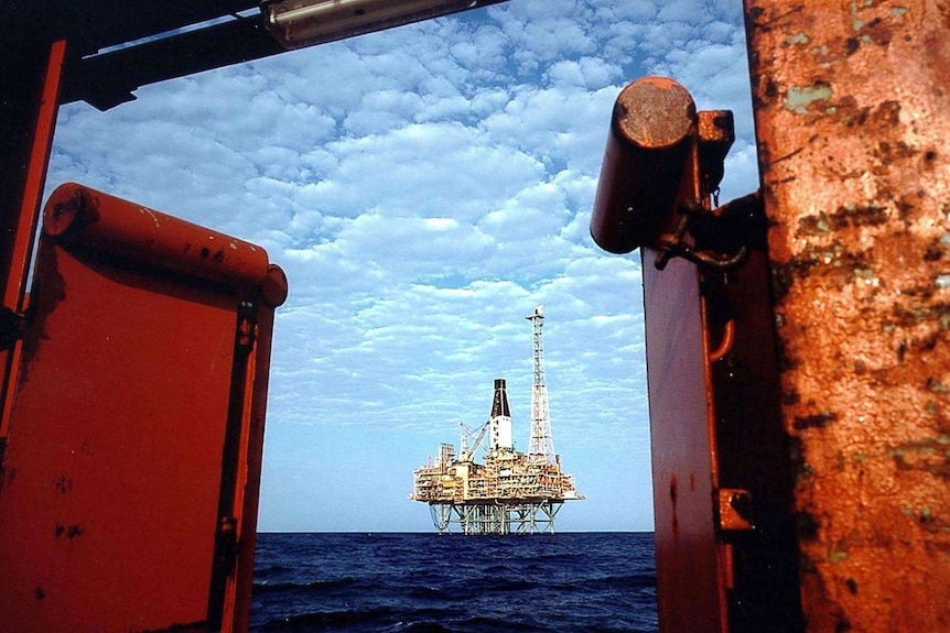 Woodside Petroleum's Goodwyn A offshore gas production platform.