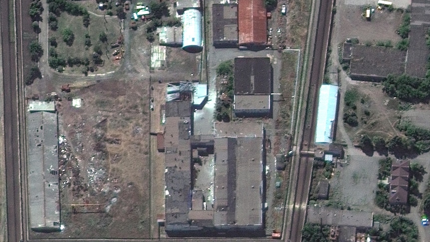 Olenivka prison after attack