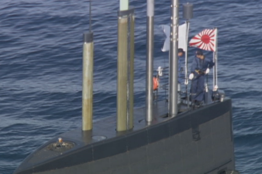 Japanese Soryu class submarine Hakuryu enters Sydney Harbour - still 2