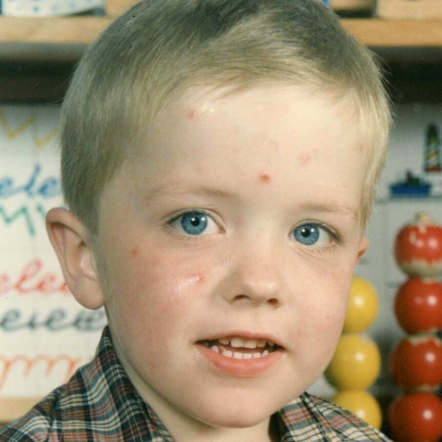 Robbie as a young boy