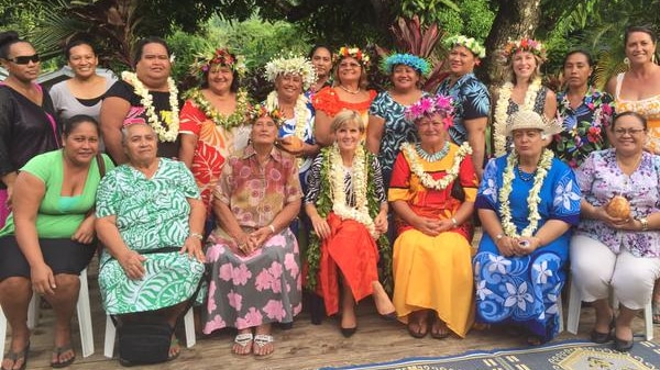 Australia's Foreign Minister Julie Bishop in Cook Islands