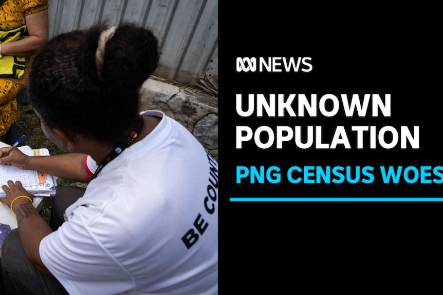 Unknown Population, PNG Census Woes: A seated woman fills out a form.