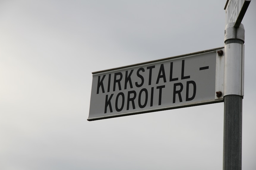 Une plaque de rue dans la ville victorienne de Kirkstall