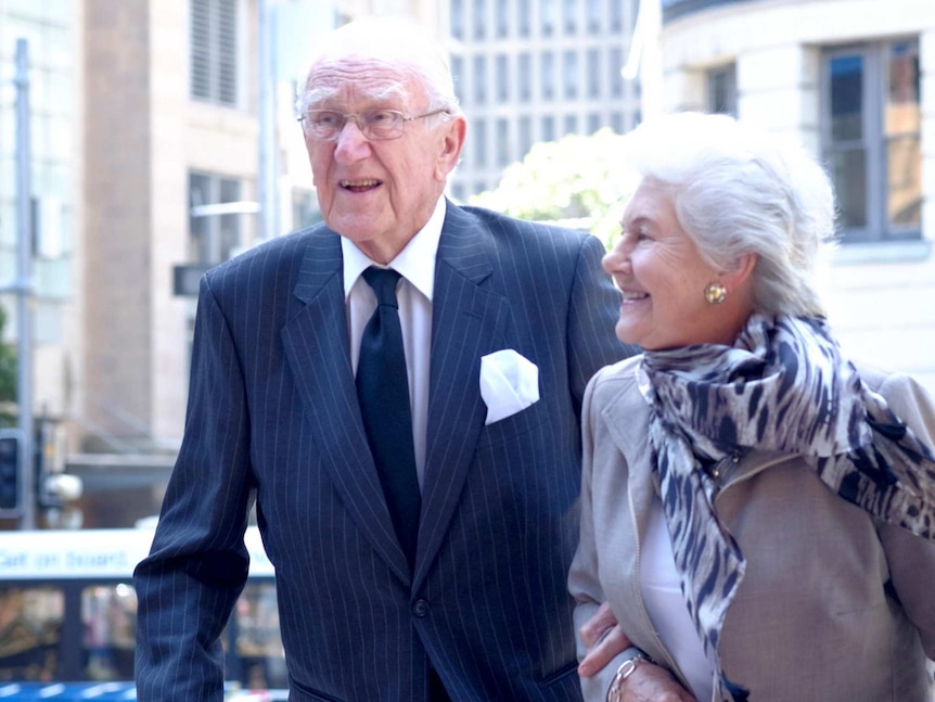 Malcolm Fraser and wife Tamie arrive