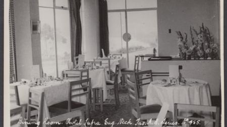 The dining room of the Lufra in the 1940s