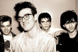 British rock band The Smiths in a 1980s photo.