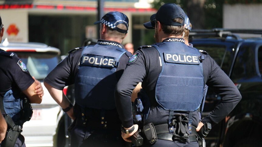 Queensland Police Service officers in South Bank
