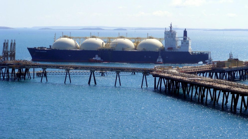 LNG carrier at the Karratha Gas Plant